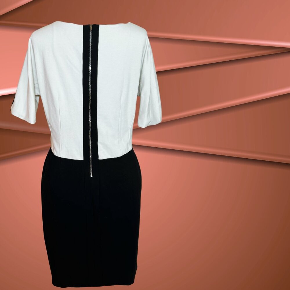 ✨ Chic & Flattering Ann Taylor V-Neck Color-block Dress ✨ - Picture 2 of 8